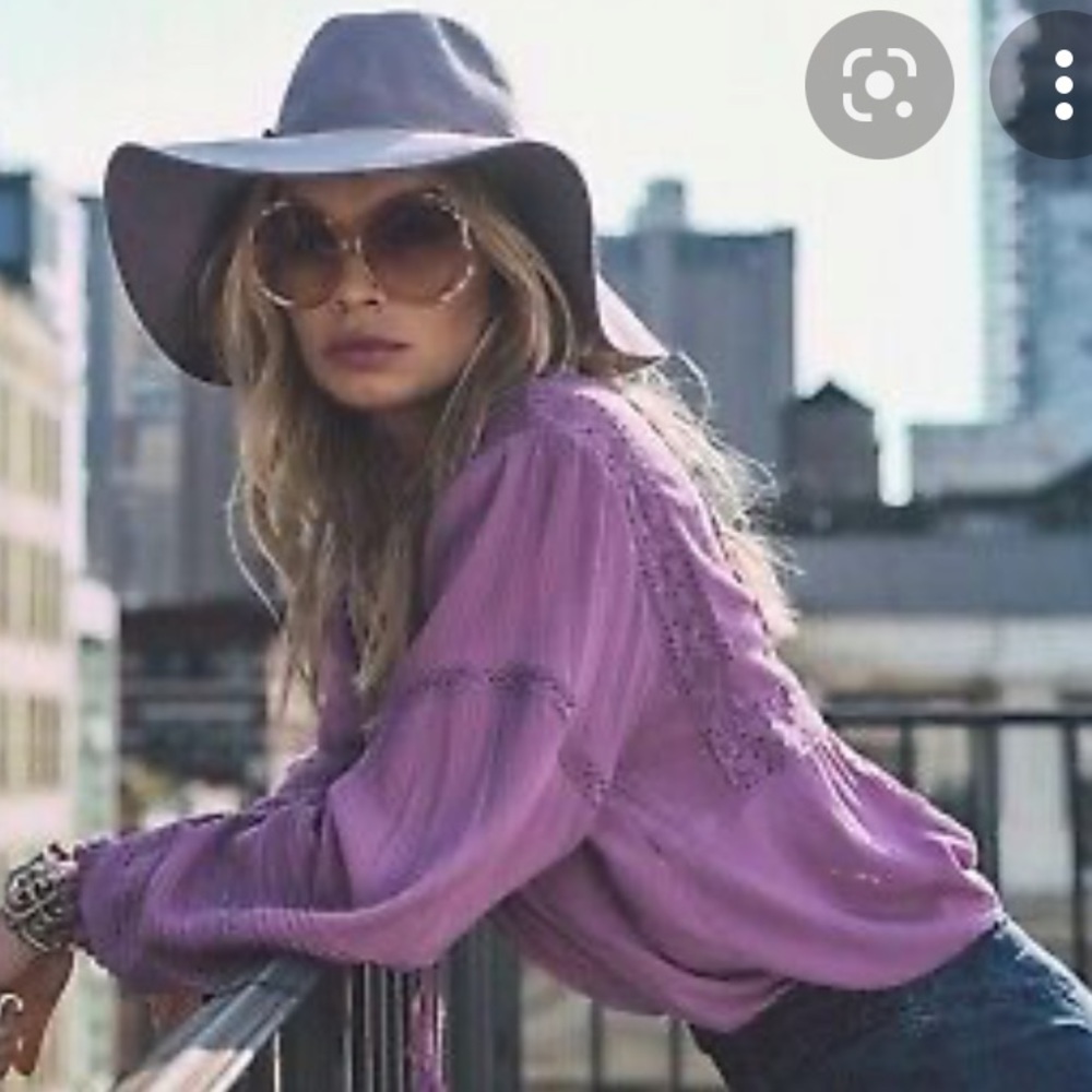 Spell boho Bella orchid lavender blouse folktown collection rare vintage